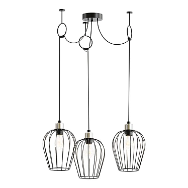 Modern Geometric Pendant Light 3D model image 1 