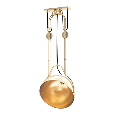 Satellite Pulley: Sleek and Stylish Pendant Light 3D model image 1 