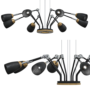 Elegant Lumen Lux Chandelier 3D model image 1 