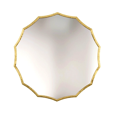 Golden Dreams Wall Mirror 3D model image 1 