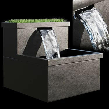 Elegant Garden Fountain: 3D Max 3D model image 1 