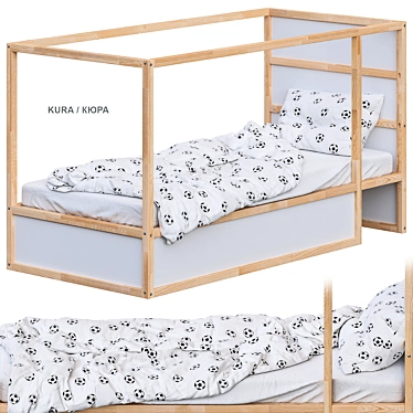 KURA KURA Double Bed - Stylish and Versatile 3D model image 1 