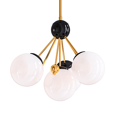 Sleek Globe Chandelier 3D model image 1 