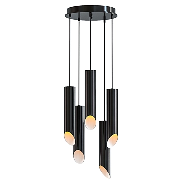 Sleek Zylinder Pendant Light 3D model image 1 