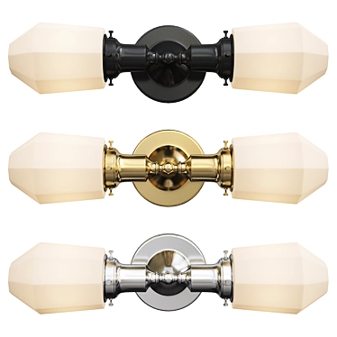 Elegant Davis Double Sconce 3D model image 1 