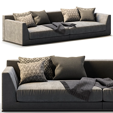 Sophisticated Poliform Bristol 2 Seater Sofa 3D model image 1 