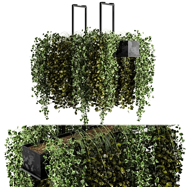 Metal Box Hanging Plant Set 3D model image 1 