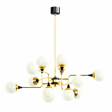 Radiant Italian Starburst Chandelier 3D model image 1 