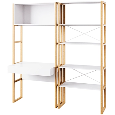 Modern Study Bookcase: Compo by La Redoute Intérieurs 3D model image 1 