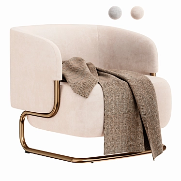 Elegant Marabu Armchair: A Timeless Italian Design 3D model image 1 