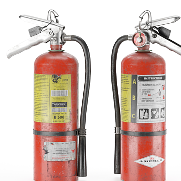 Rescue Ready Used Fire Extinguisher 3D model image 1 