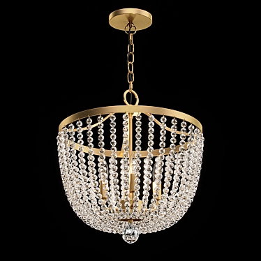 Crystal Brilliance 4-Light Chandelier 3D model image 1 