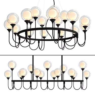 Bremen Chandelier Collection: Elegant Illumination 3D model image 1 