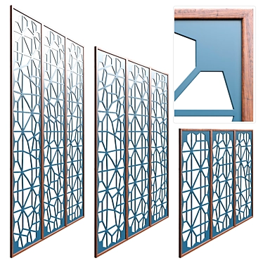 Modular Partition Wall System 3D model image 1 