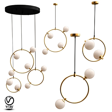 Contemporary Design EXIST Pendant Lamps 3D model image 1 