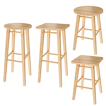 SMKA Bar Stool Collection: Emelyan & Dobrynya 3D model image 1 