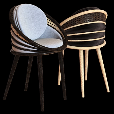 Sleek Ndebele Chair: Modern Design 3D model image 1 