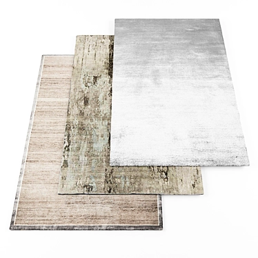 Bundle of 5 Stunning Rugs 3D model image 1 