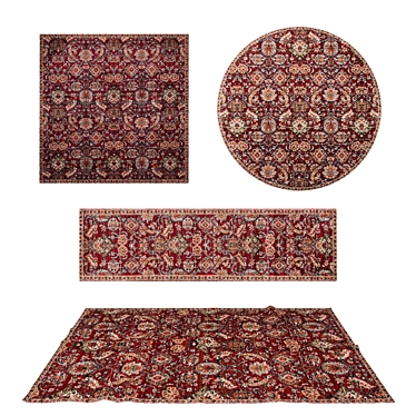 Luxury Rug Set - 8 Exquisite Designs 3D model image 1 