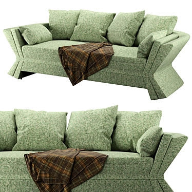 Victorian-Inspired Chianti Sofa 3D model image 1 