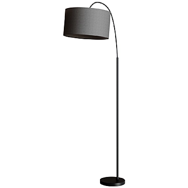 Elegant Domani Curva Floor Lamp 3D model image 1 