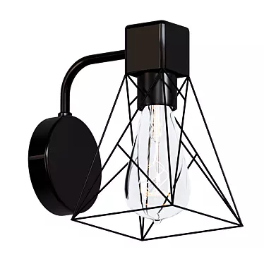 Industrial Loft Wall Lamp: Stylish Design 3D model image 1 