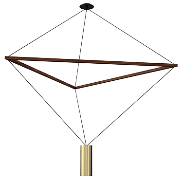 Elegant Brass Chandelier 3D model image 1 