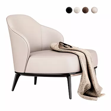 Minotti Leslie Armchair: Sleek and Stylish Seating 3D model image 1 