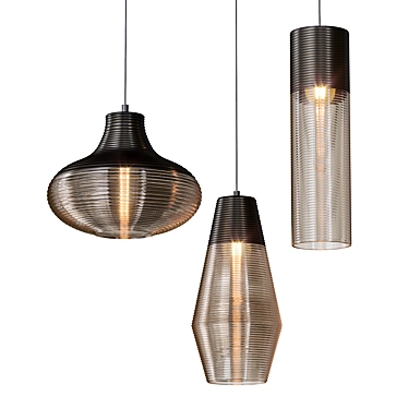 Elegance in Glass: Modern Pendant Light 3D model image 1 