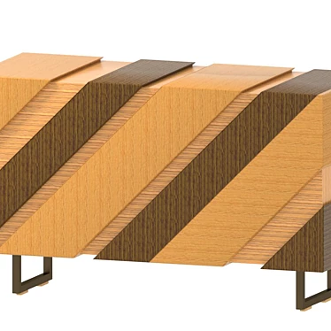 Mariani Slide: Versatile Wood-textured Sideboard 3D model image 1 