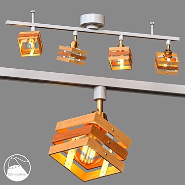 Eco-Style Chandelier: LampsShop.ru 3D model image 1 