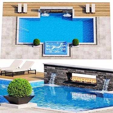 Versatile Pool 31: 3D-Ready Swimming Haven 3D model image 1 
