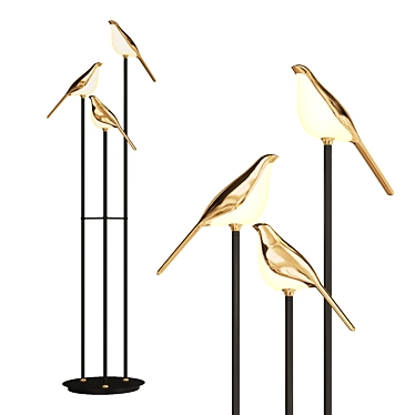 Avian Glow Floor Lamp 3D model image 1 