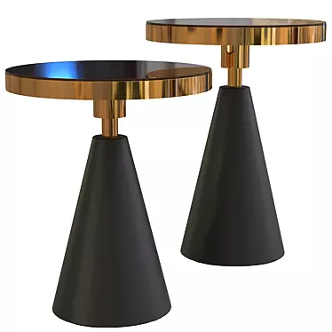 Elegant Richard Marble Side Table 3D model image 1 