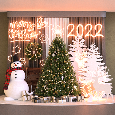 Majestic Pine Christmas Tree 3D model image 1 