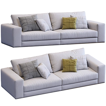 Elegant Hamilton Sofa by Minotti 3D model image 1 