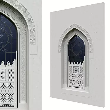 Elegant Arabic Window 3D model image 1 