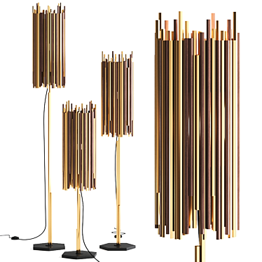 Elegant Rochester Floor Lamp 3D model image 1 