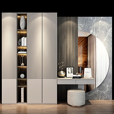 Modern Hallway Cabinet Set 3D model image 1 