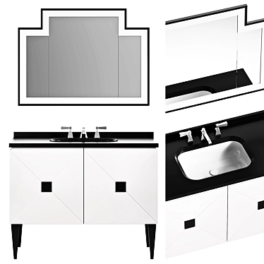 Jetset 2 Vanity Unit: Luxury Style & Function 3D model image 1 