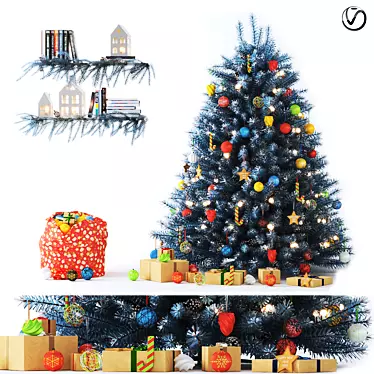 Blue Christmas Tree | Vray 3D model image 1 