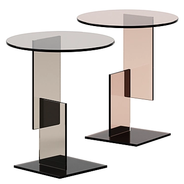 Sleek Glass Coffee Table 3D model image 1 