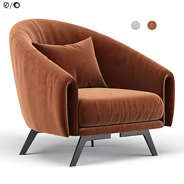 Sleek Saddie Armchair: Modern 2013 Design 3D model image 1 