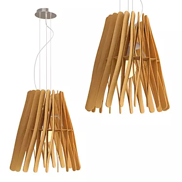 Sleek Cone Stick Pendant Light 3D model image 1 