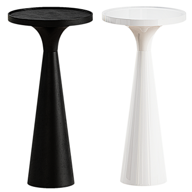 Minimalist Aluminium Side Table - Floss Black 3D model image 1 