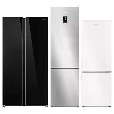 Samsung Refrigerators: Stylish & Spacious 3D model image 1 
