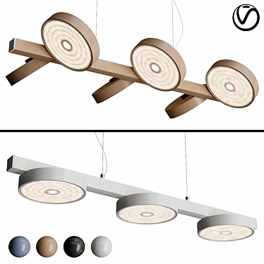 Modern Tavis Long Pendant Light 3D model image 1 