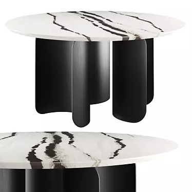 Modern Olivya Stone Aga Dining Table 3D model image 1 