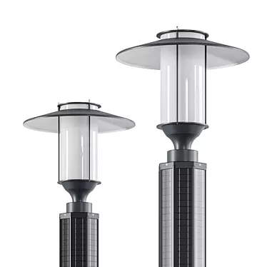 Vertical Solar Street Light: Tube ST Solar Elba 3D model image 1 