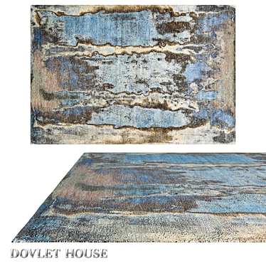 Luxury Silk Wool Rug - Dovlet House (Art 15540) 3D model image 1 